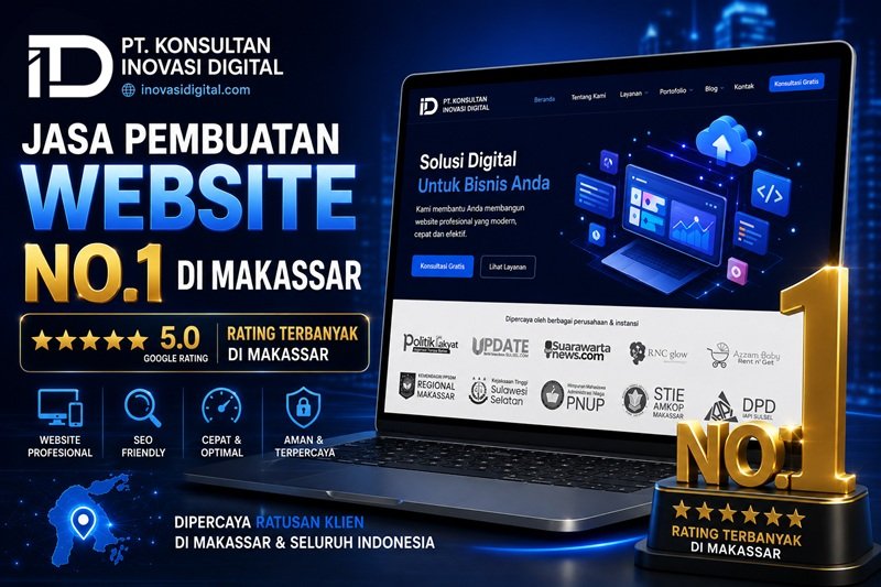 Jasa Pembuatan Website No. 1 di Makassar dengan Rating Terbanyak
